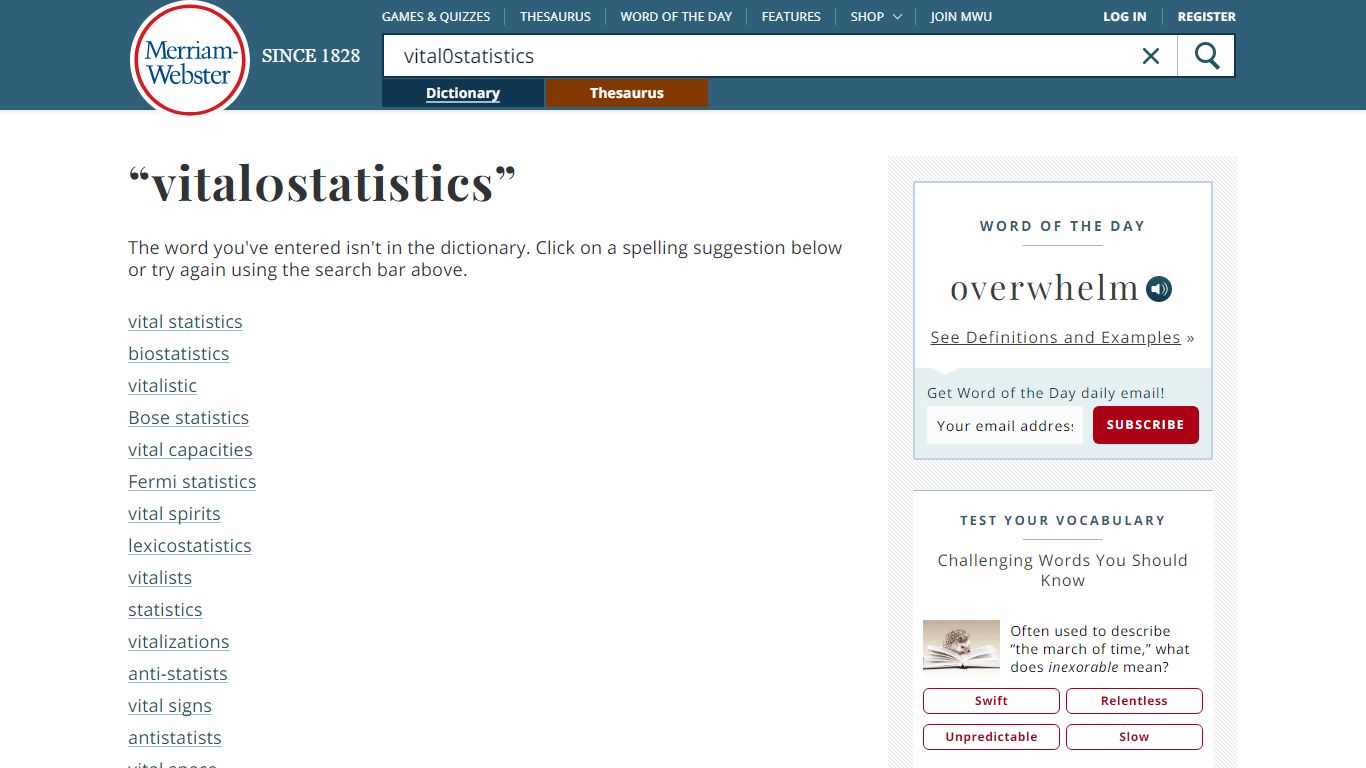 Vital statistics Definition & Meaning - Merriam-Webster