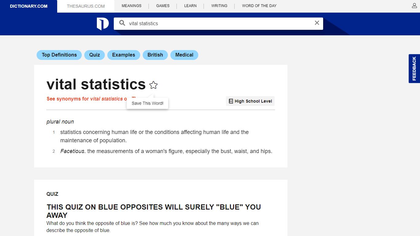 Vital statistics Definition & Meaning | Dictionary.com